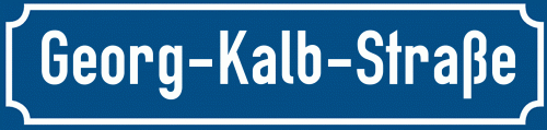 Straßenschild Georg-Kalb-Straße