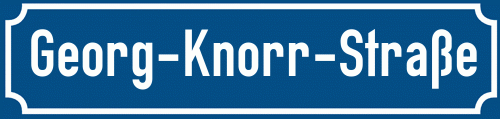 Straßenschild Georg-Knorr-Straße