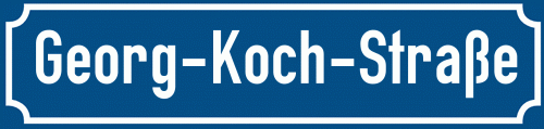 Straßenschild Georg-Koch-Straße