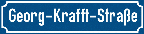 Straßenschild Georg-Krafft-Straße