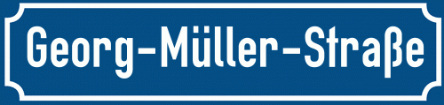 Straßenschild Georg-Müller-Straße