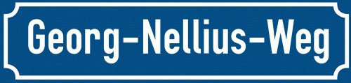 Straßenschild Georg-Nellius-Weg