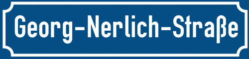 Straßenschild Georg-Nerlich-Straße