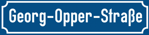 Straßenschild Georg-Opper-Straße