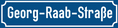 Straßenschild Georg-Raab-Straße
