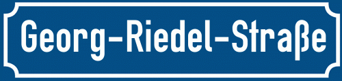 Straßenschild Georg-Riedel-Straße