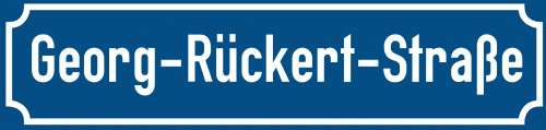 Straßenschild Georg-Rückert-Straße