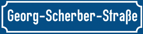 Straßenschild Georg-Scherber-Straße