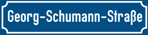 Straßenschild Georg-Schumann-Straße