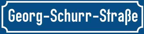 Straßenschild Georg-Schurr-Straße