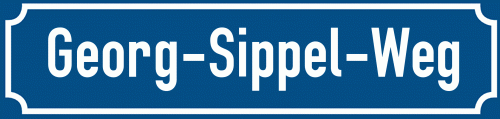 Straßenschild Georg-Sippel-Weg