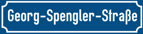 Straßenschild Georg-Spengler-Straße
