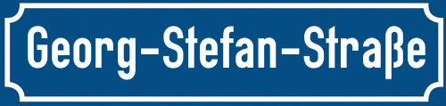 Straßenschild Georg-Stefan-Straße