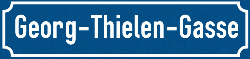 Straßenschild Georg-Thielen-Gasse