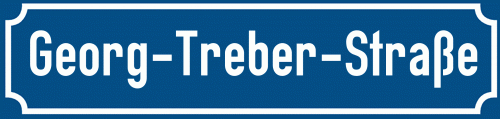 Straßenschild Georg-Treber-Straße