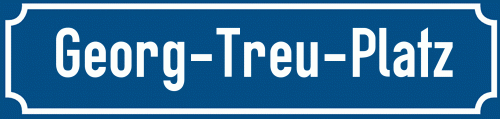 Straßenschild Georg-Treu-Platz