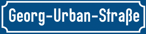 Straßenschild Georg-Urban-Straße