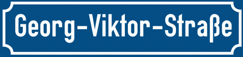 Straßenschild Georg-Viktor-Straße zum kostenlosen Download