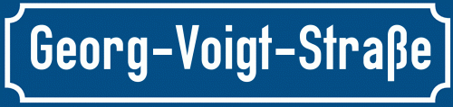 Straßenschild Georg-Voigt-Straße zum kostenlosen Download