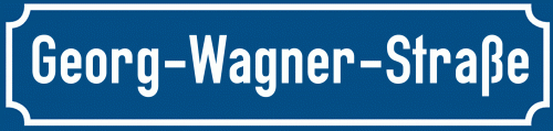 Straßenschild Georg-Wagner-Straße