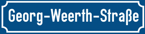 Straßenschild Georg-Weerth-Straße