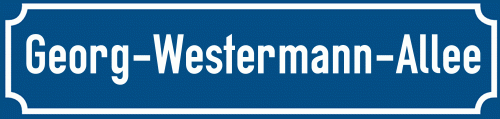 Straßenschild Georg-Westermann-Allee
