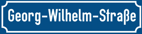 Straßenschild Georg-Wilhelm-Straße zum kostenlosen Download
