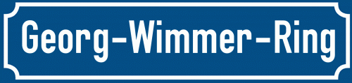 Straßenschild Georg-Wimmer-Ring