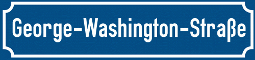 Straßenschild George-Washington-Straße
