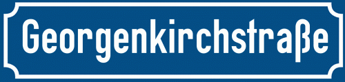 Straßenschild Georgenkirchstraße zum kostenlosen Download