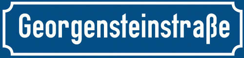Straßenschild Georgensteinstraße zum kostenlosen Download