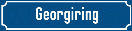 Straßenschild Georgiring zum kostenlosen Download