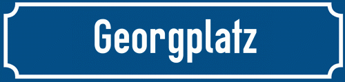 Straßenschild Georgplatz zum kostenlosen Download