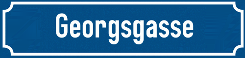 Straßenschild Georgsgasse zum kostenlosen Download