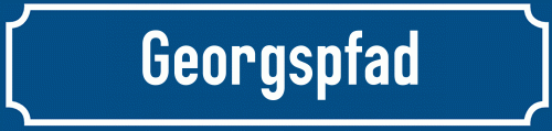 Straßenschild Georgspfad