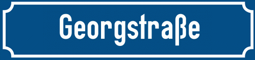 Straßenschild Georgstraße zum kostenlosen Download