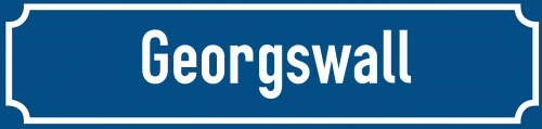 Straßenschild Georgswall zum kostenlosen Download