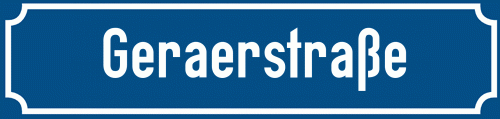 Straßenschild Geraerstraße