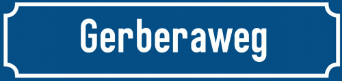 Straßenschild Gerberaweg