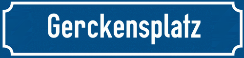 Straßenschild Gerckensplatz