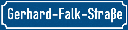 Straßenschild Gerhard-Falk-Straße
