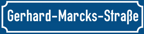 Straßenschild Gerhard-Marcks-Straße zum kostenlosen Download