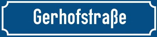 Straßenschild Gerhofstraße