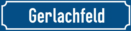 Straßenschild Gerlachfeld