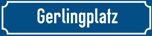Straßenschild Gerlingplatz