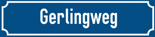 Straßenschild Gerlingweg
