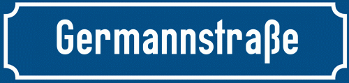 Straßenschild Germannstraße zum kostenlosen Download