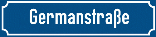 Straßenschild Germanstraße