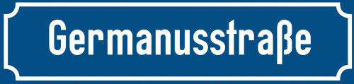 Straßenschild Germanusstraße zum kostenlosen Download