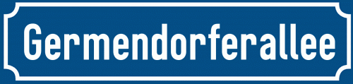 Straßenschild Germendorferallee